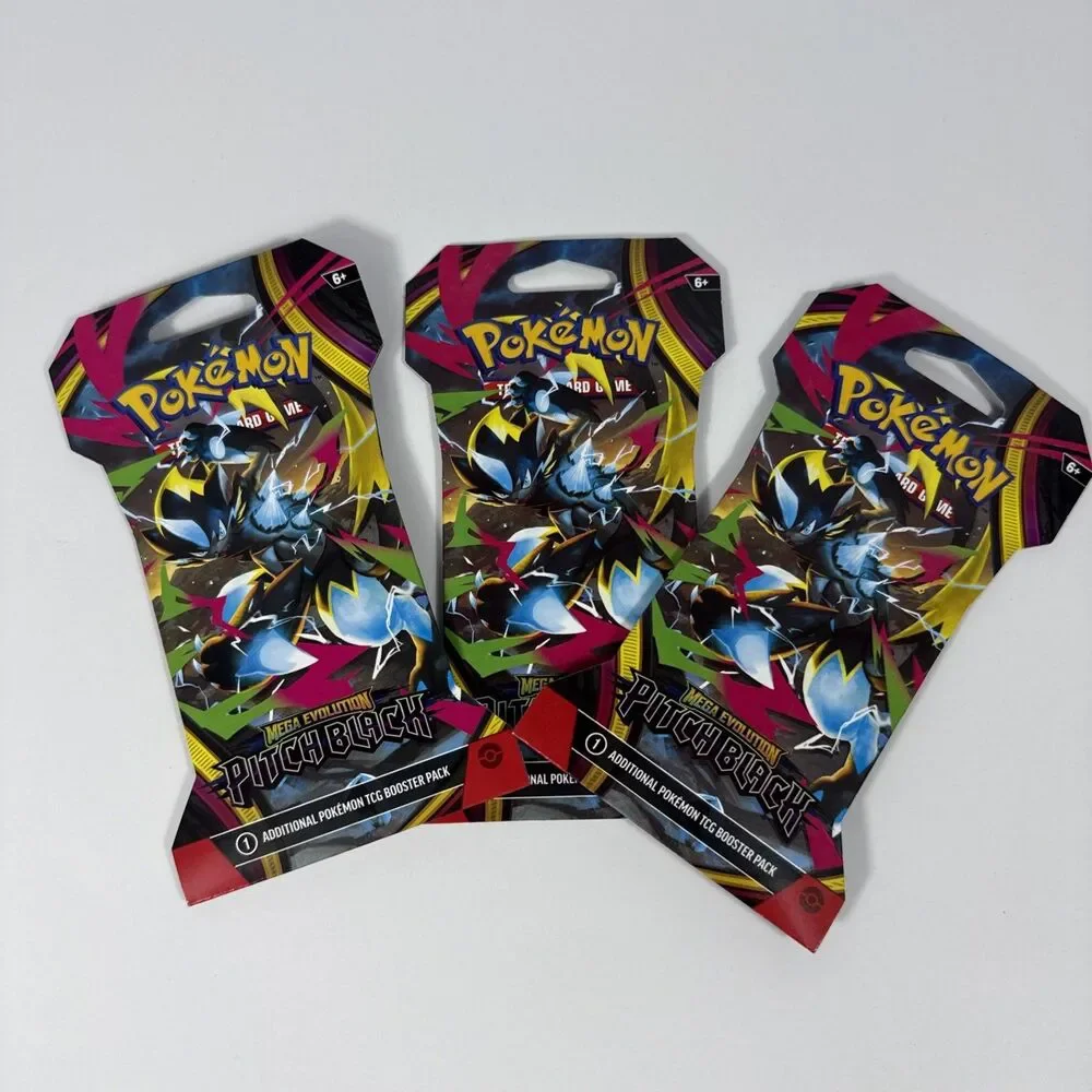 Pokémon Mega Evolution: Pitch Black Booster 3x Packs Bundle – Factory Sealed